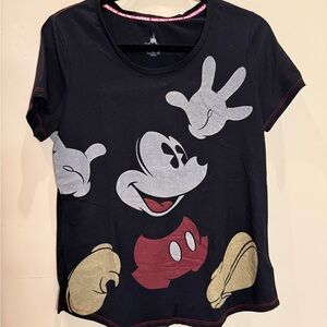 Disney Black and Red Mickey Mouse Kids Tee